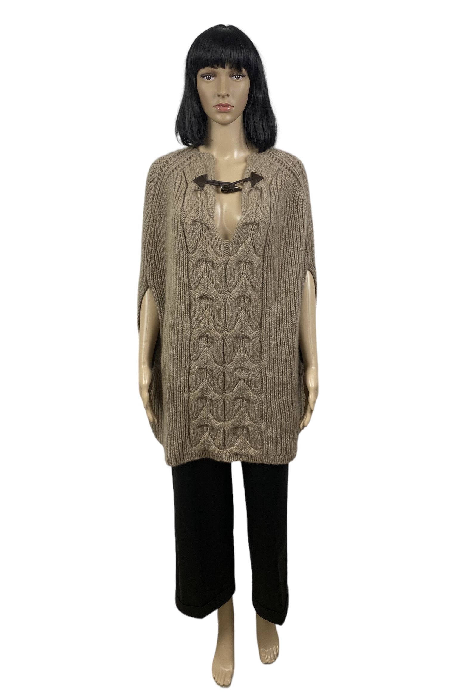 Designer fogal poncho jacket 100% cashmere size M Size M / US 6-8 / IT 42-44 - 3 Thumbnail