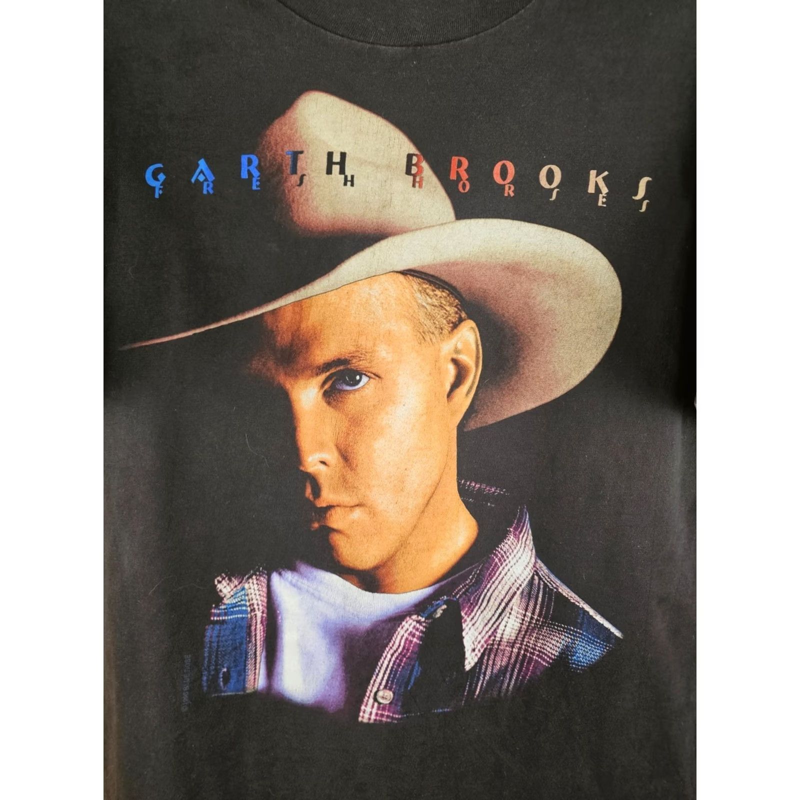 Hanes VINTAGE Garth Brooks COUNTRY MUSIC Black SINGLE STITCH T-SHIRT XLARGE Hanes Men's T-Shirt Size XL Black Sweatshirt? Size US XL / EU 56 / 4 - 2 Thumbnail