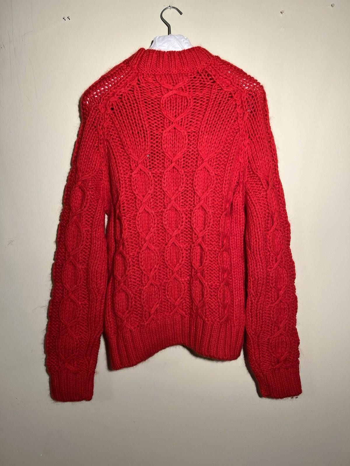 Saint Laurent Paris Saint Laurent Paris Crewneck Sweater Red L Virgin Wool Size US L / EU 52-54 / 3 - 3 Thumbnail