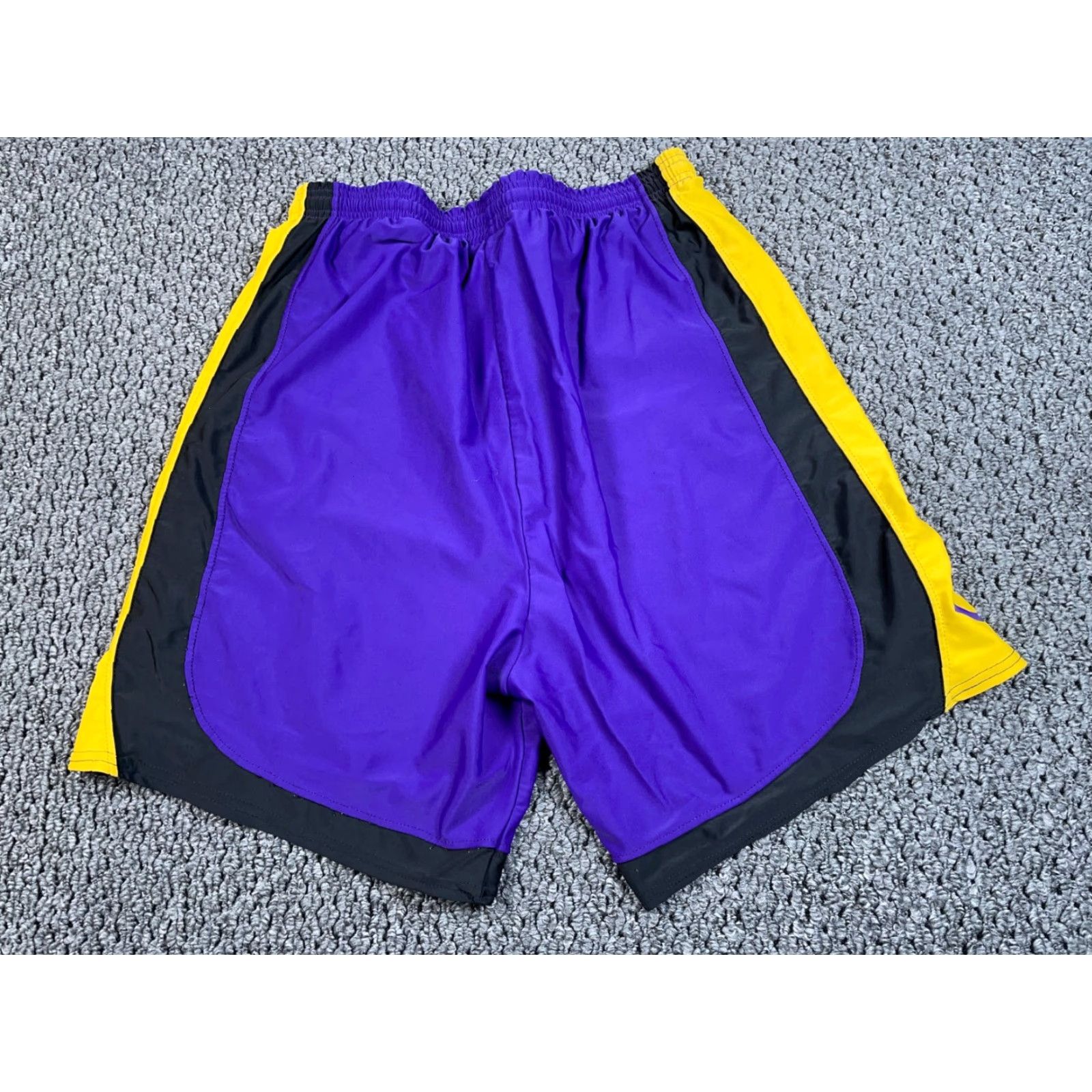 Vintage VTG 90s Athletic Drawstring Shorts Men's Large Purple Yellow Speedline Lakers Size US 32 / EU 48 - 2 Thumbnail