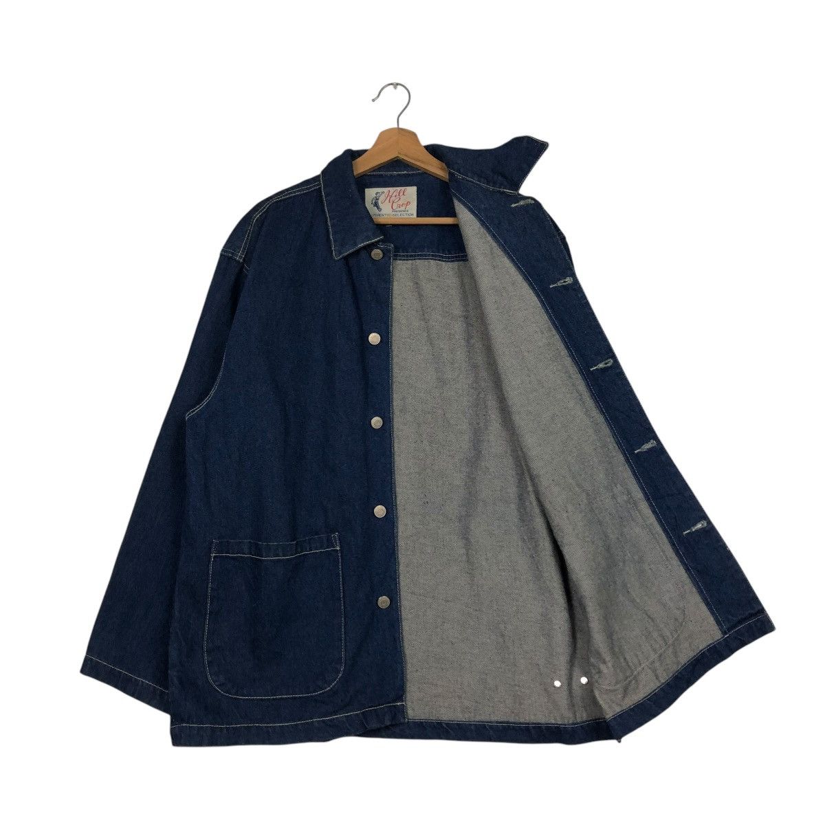 Japanese Brand 🔥VINTAGE DENIM CHORE JACKET HILL CROP POCKET ISSEY MIYAKE Size US M / EU 48-50 / 2 - 12 Thumbnail