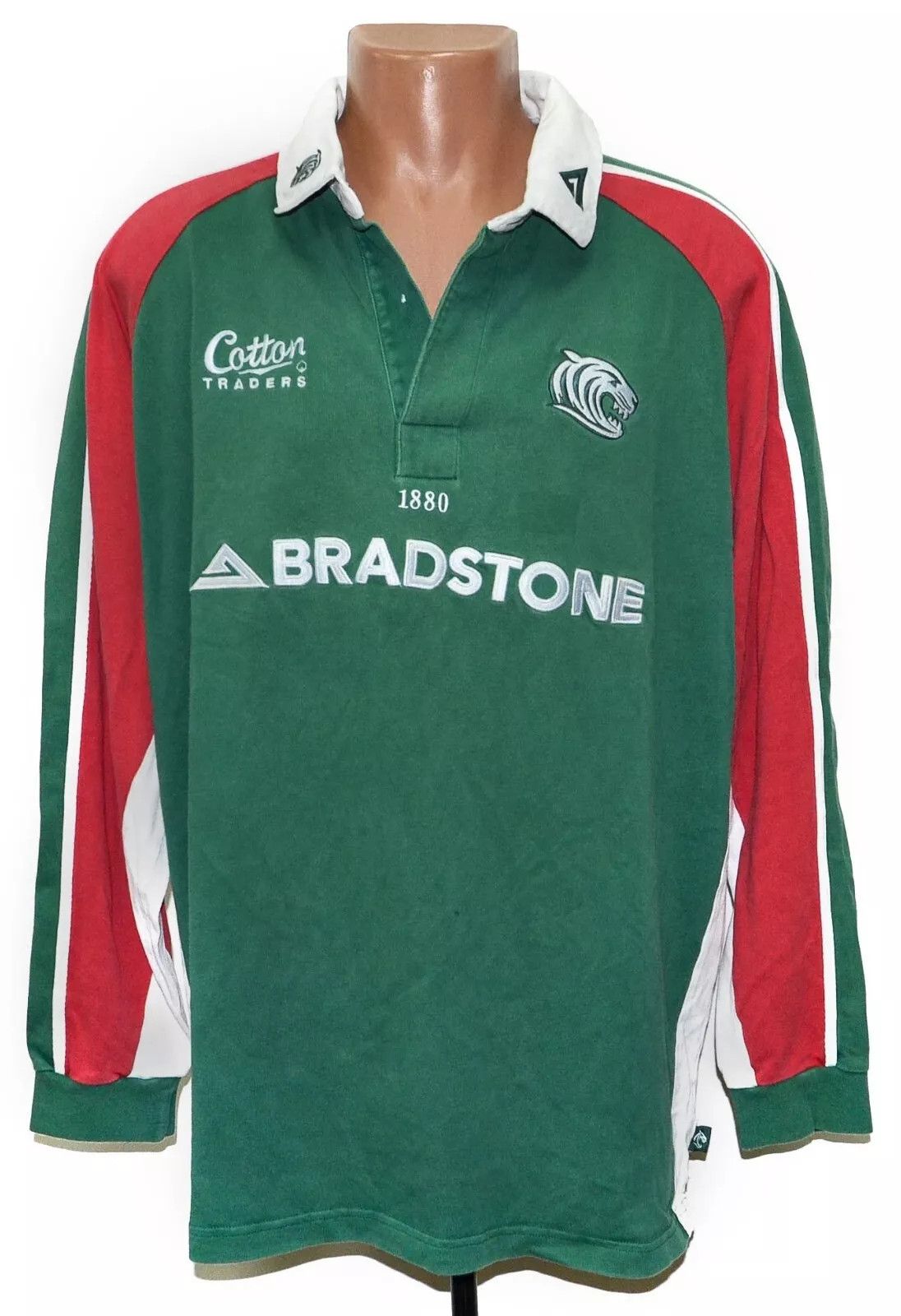 Cotton Traders LEICESTER TIGERS RUGBY UNION SHIRT JERSEY COTTON TRADERS XL Size US XL / EU 56 / 4 - 1 Thumbnail