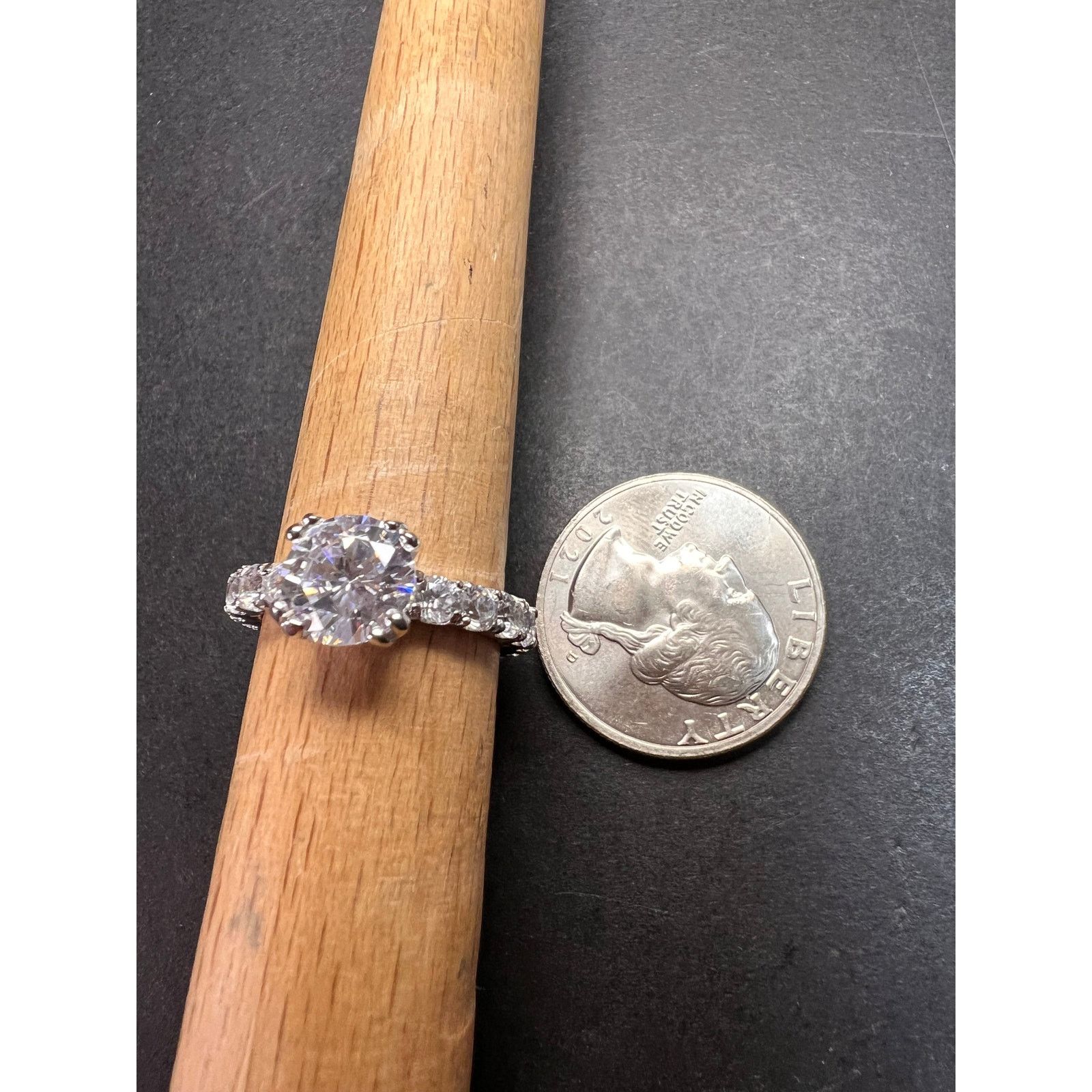 Other Cubic zirconia sterling silver ring size 7 Size ONE SIZE - 11 Thumbnail