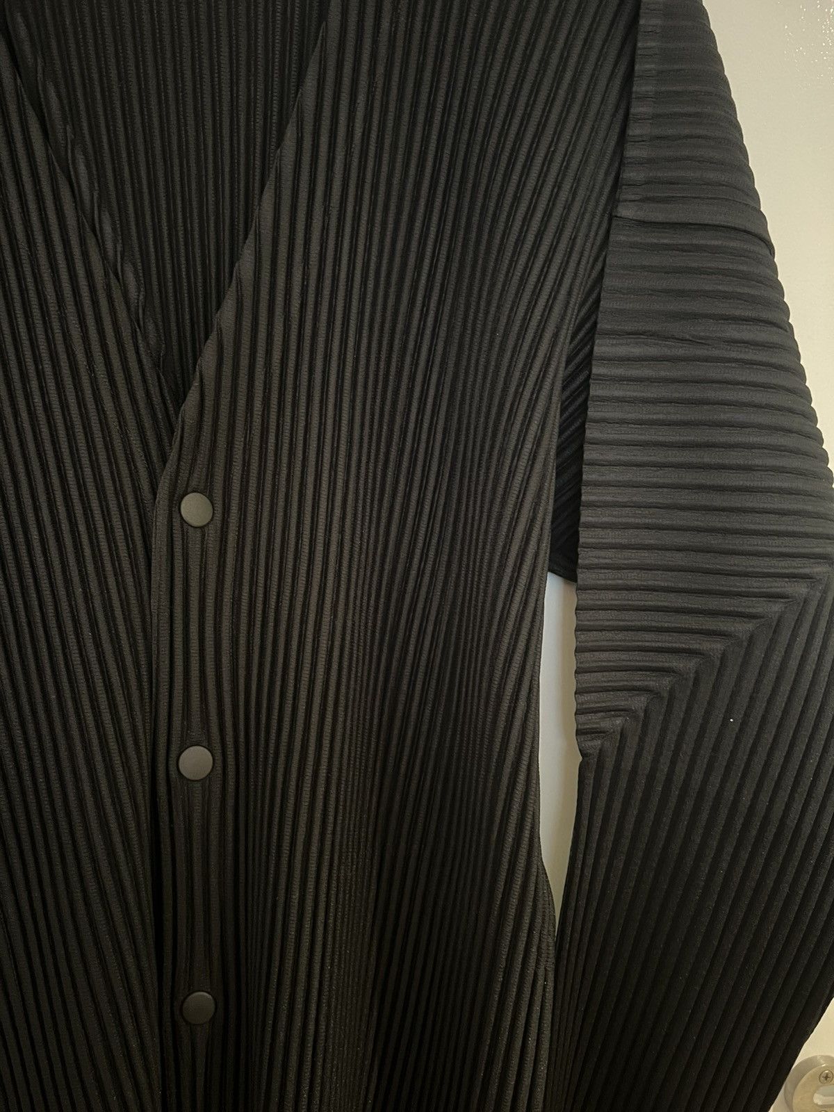 Issey Miyake HOMME PLISSÉ ISSEY MIYAKE Jacket cardigan Black 2 Medium Size US M / EU 48-50 / 2 - 3 Thumbnail