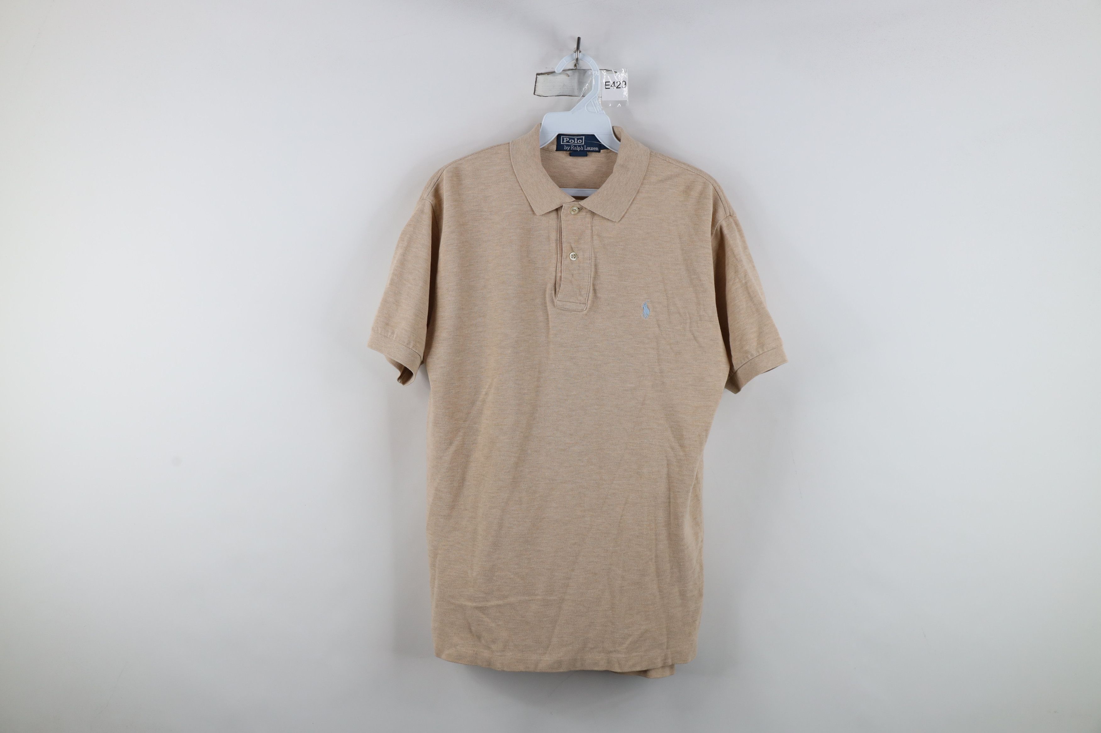 Polo Ralph Lauren Vintage 90s Ralph Lauren Pique Cotton Golf Polo Shirt Beige Size US S / EU 44-46 / 1 - 1 Thumbnail