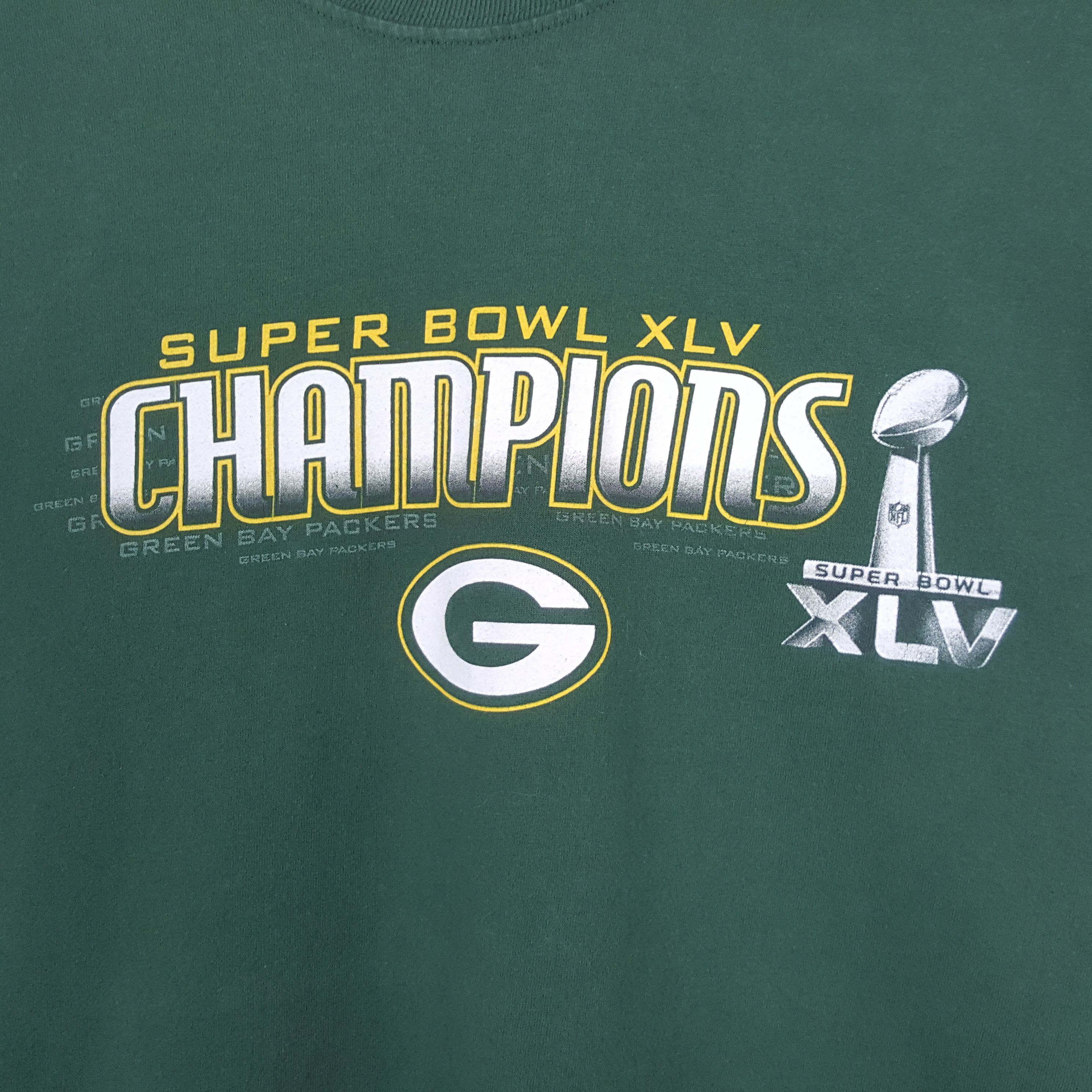 NFL × Vintage Vintage Super Bowl XLV CHAMPIONS NFL Team T-shirt C285N15 Size US L / EU 52-54 / 3 - 2 Thumbnail