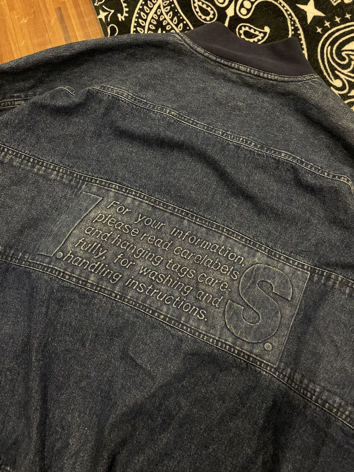 Issey Miyake Vintage 80’s Issey Miyake Denim Bomber Jacket Size US M / EU 48-50 / 2 - 7 Thumbnail