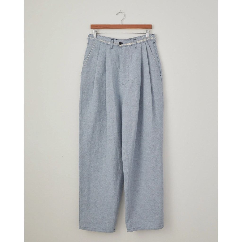 Camiel Fortgens Suit Pants Fancy Denim Light Blue Cotton/Linen - L NWT $500  | Grailed