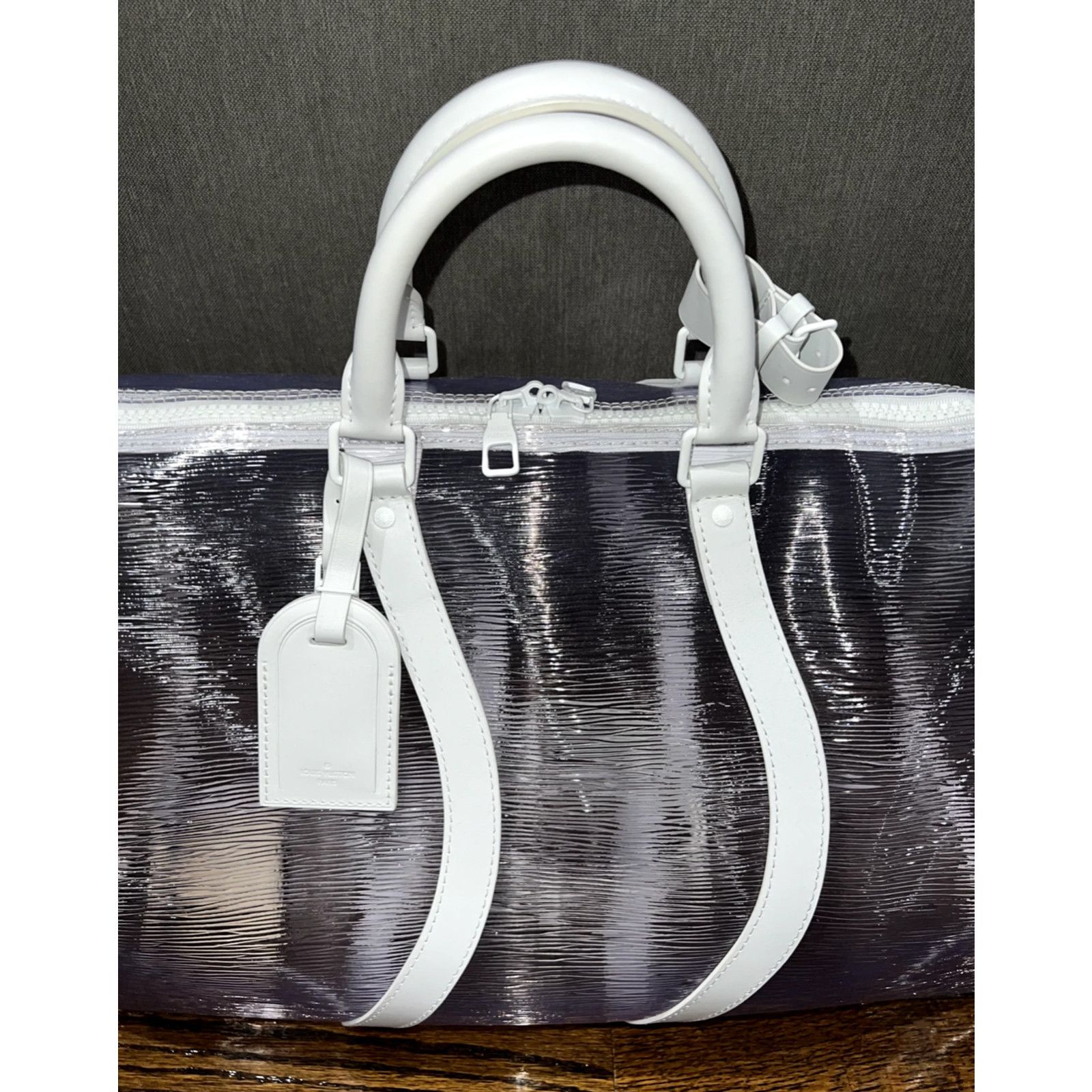 Louis Vuitton Louis Vuitton Clear Epi White Duffle Weekend Travel Bag Size ONE SIZE - 4 Thumbnail
