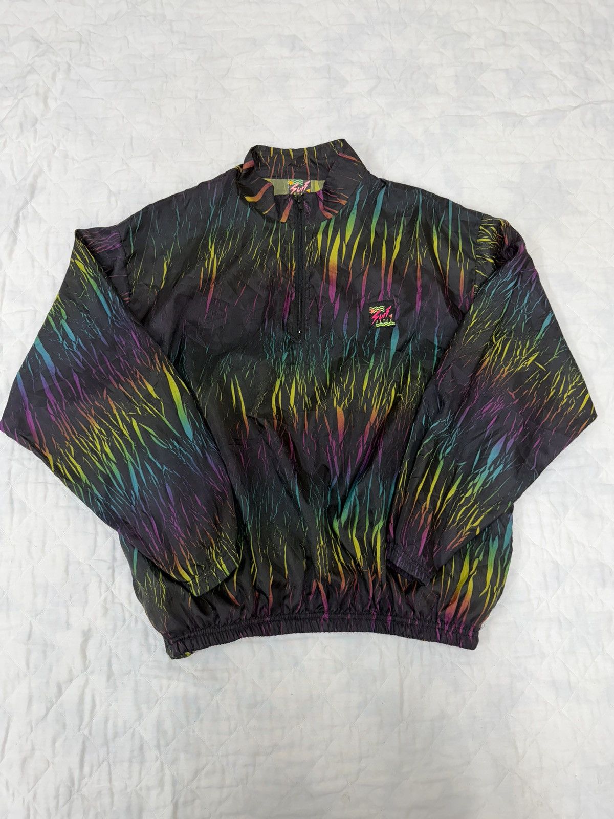 Vintage Vintage 90s Surf Style Iridescent Vaporwave Windbreaker Size US L / EU 52-54 / 3 - 1 Thumbnail
