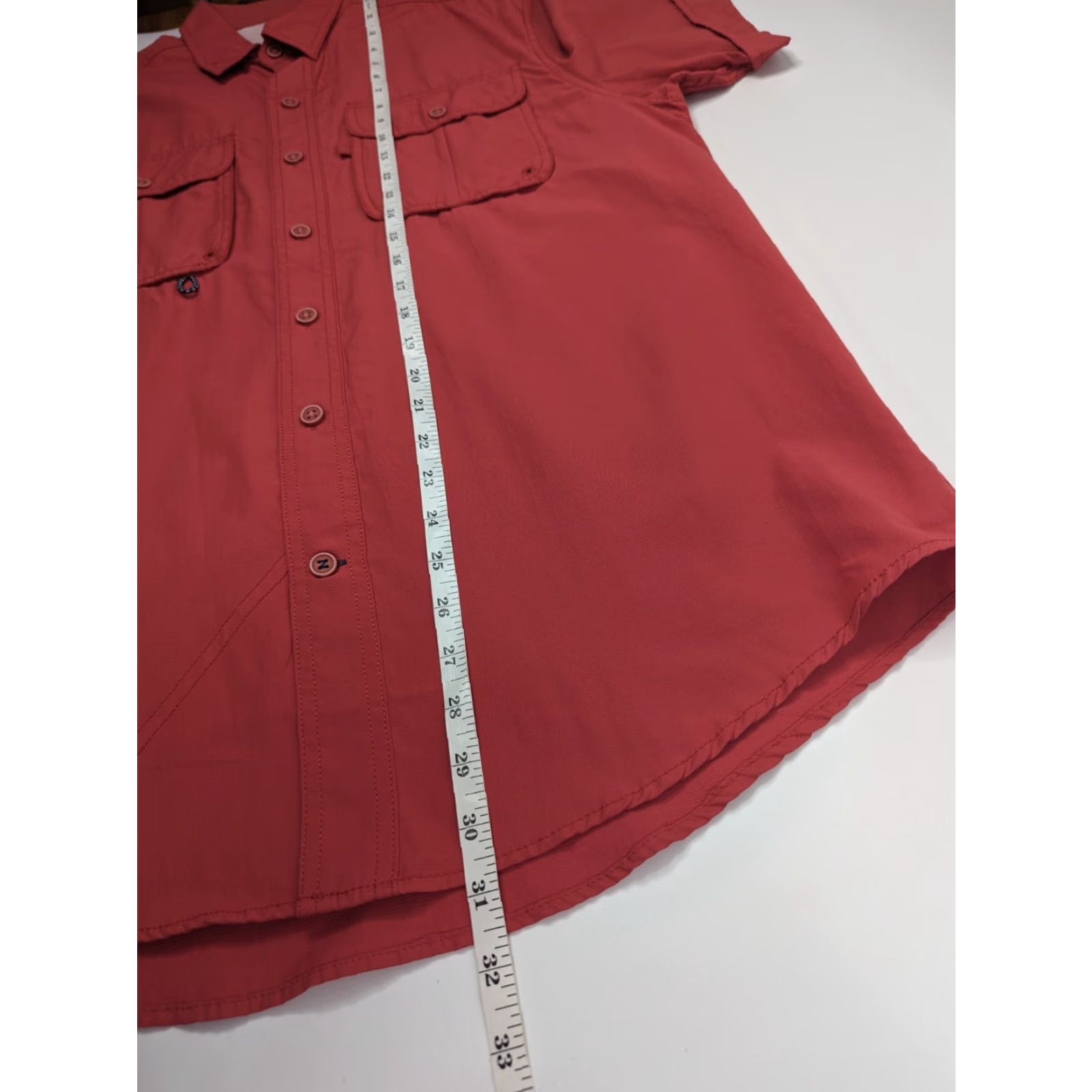 Izod Izod Saltwater Shirt Mens Medium Saltwater Red Relaxed Logo Short Sleeve Fishing Size US M / EU 48-50 / 2 - 3 Thumbnail