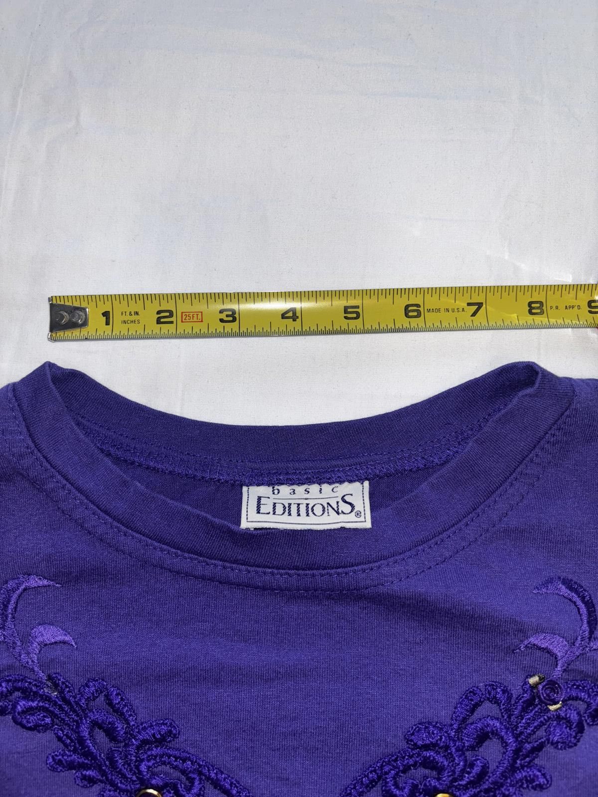 Basic Editions Vintage Basic Editions Purple T-Shirt Size L / US 10 / IT 46 - 6 Thumbnail