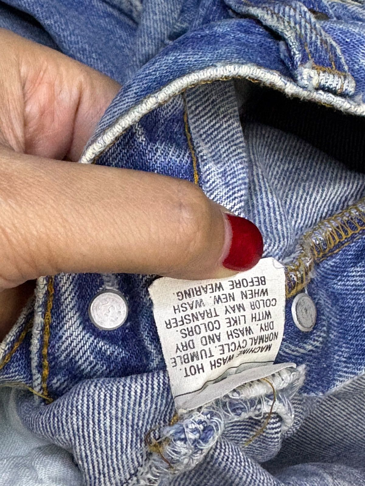 Levi's Vintage 80s Levis 501 Mud Wash Loose Jeans Size US 34 / EU 50 - 9 Thumbnail