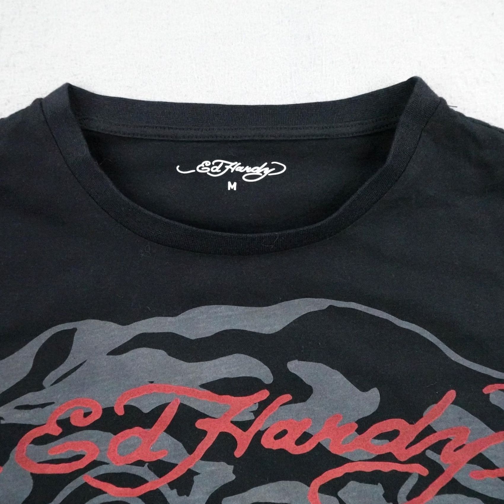 Ed Hardy Ed Hardy Shirt Mens Medium Black Retro Tiger Head Crewneck Short Sleeve Y2K Size US M / EU 48-50 / 2 - 2 Thumbnail