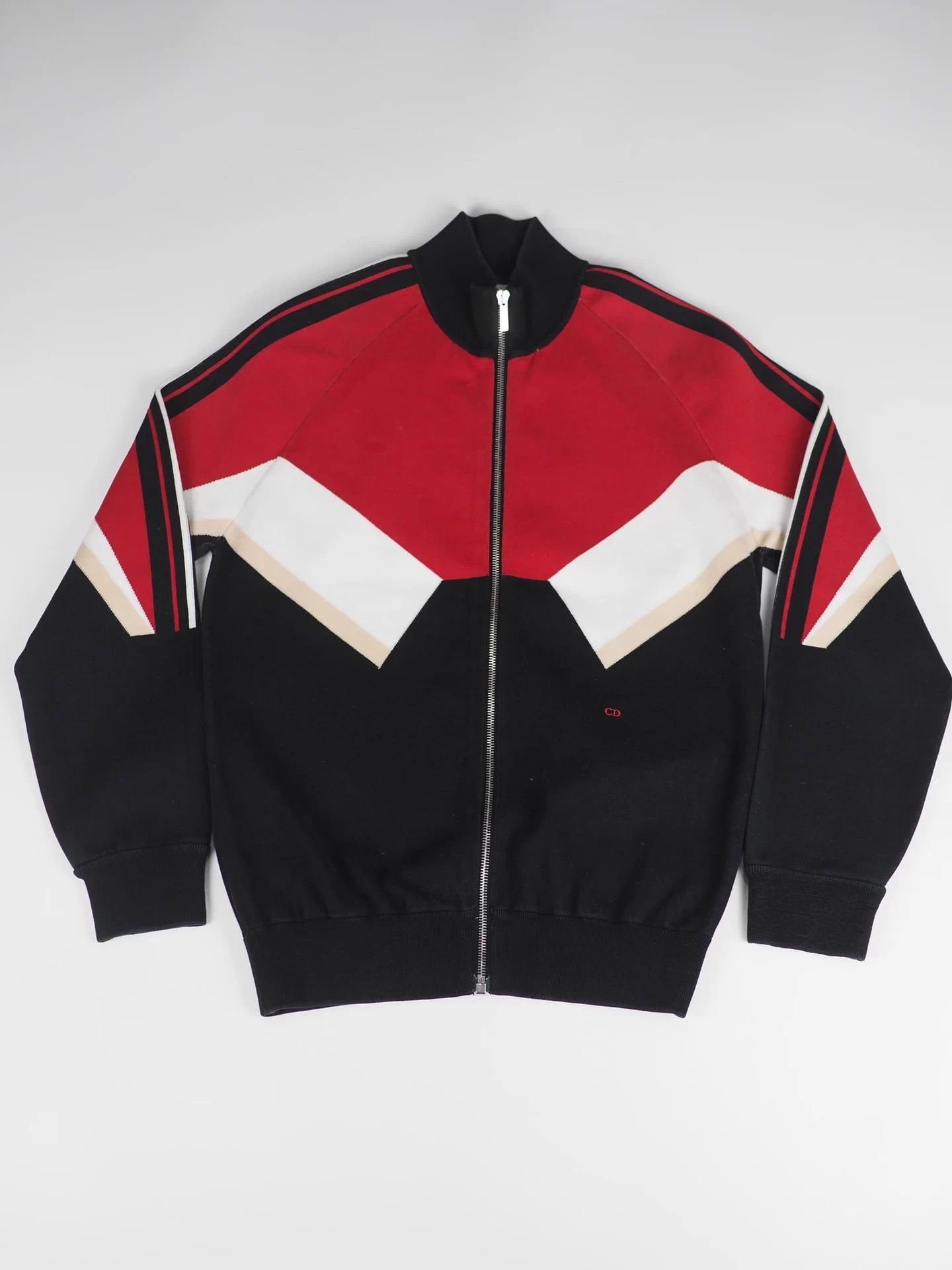 Dior DIOR Red/Black Colorblock Varsity Jacket XS (90% NEW) Size US XS / EU 42 / 0 - 1 Thumbnail