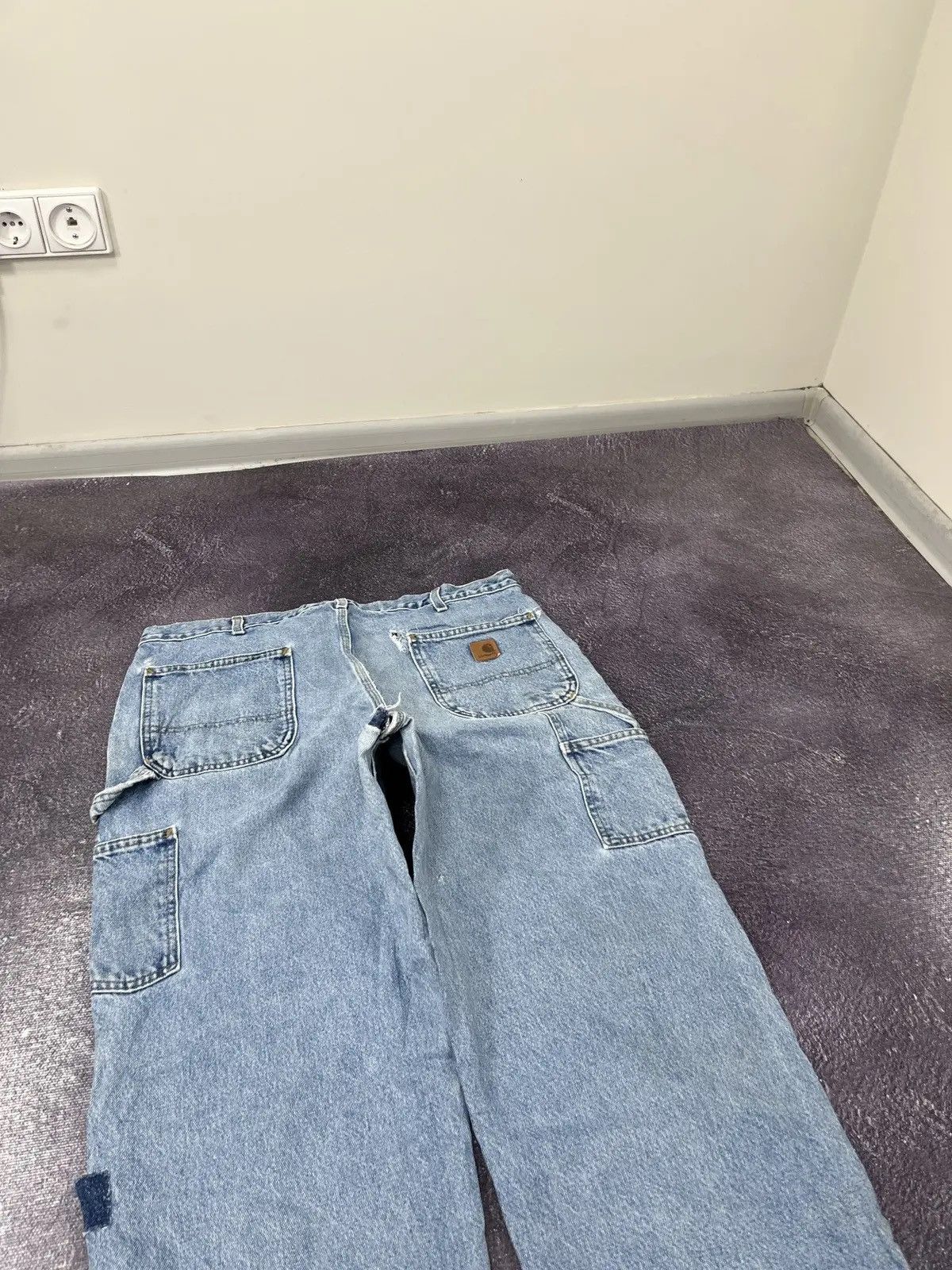 Carhartt Vintage 90s Carhartt USA Faded Blue Hype Baggy Jeans Size US 38 / EU 54 - 4 Thumbnail