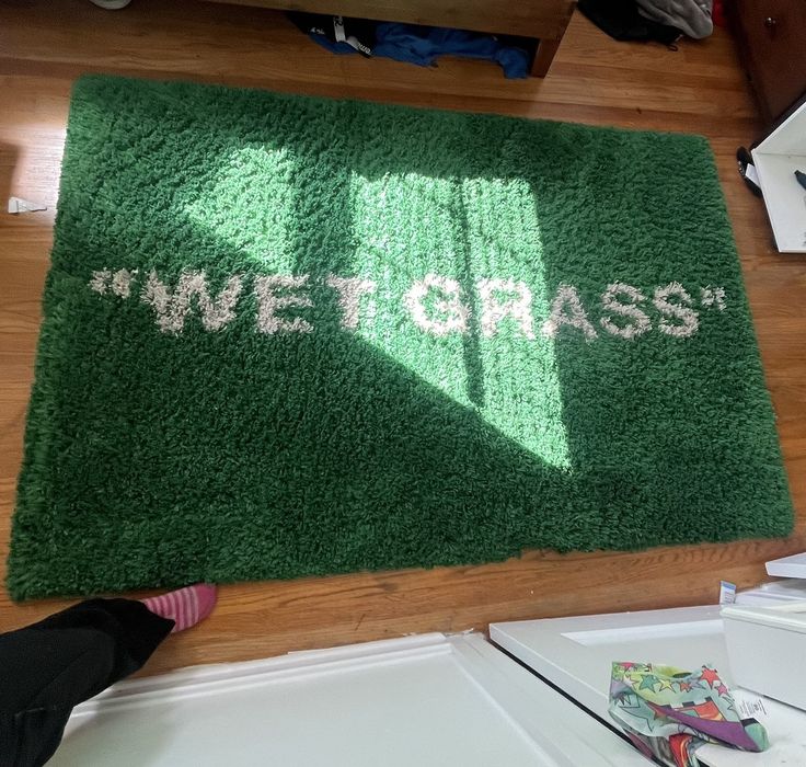 offwhite grass rug