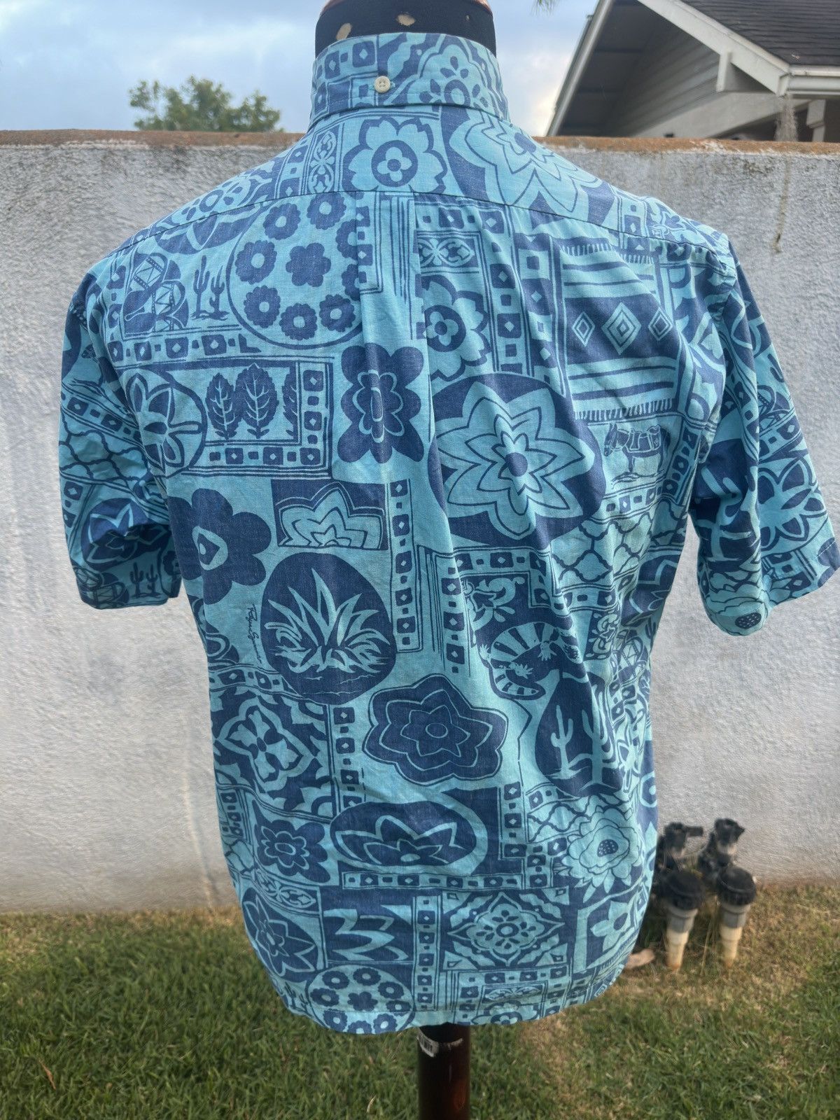 Reyn Spooner PreOwned Reyn Spooner Classic Blue/Green Hawaiian Men's S Size US S / EU 44-46 / 1 - 2 Thumbnail