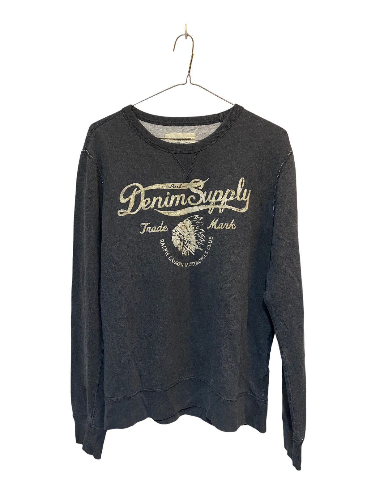 Denim & Supply Ralph Lauren × Polo Ralph Lauren × Vintage Vintage Denim Supply Ralph Lauren Motorcycle Club Crewneck Size US L / EU 52-54 / 3 - 1 Thumbnail