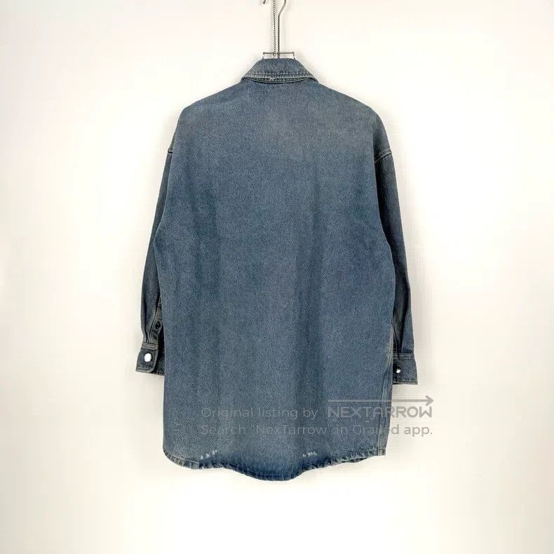 Prada Prada Blue washed destruction triangle logo shirt jacket Size XS / US 0-2 / IT 36-38 - 4 Thumbnail