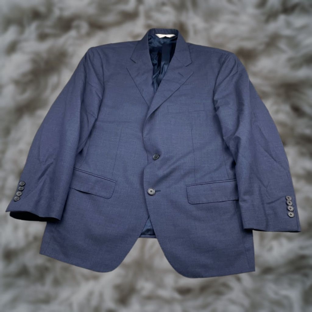 Vintage Samuelsohn Blazer Jacket 2-Button Navy Blue 100% Wool 42S Short Men Mens Vintage? No. (Oops) Size 42R - 1 Thumbnail