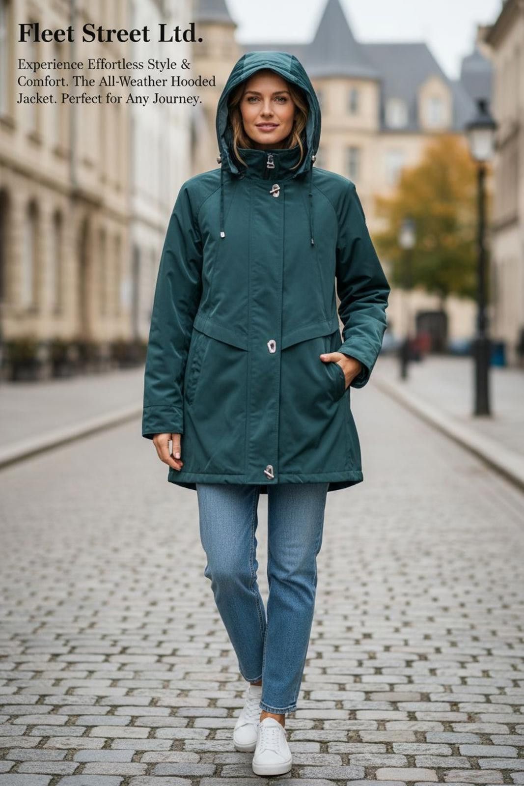 Other Fleet Street Ltd. Women's All-Weather Hooded Parka Jacket Size M / US 6-8 / IT 42-44 - 1 Thumbnail