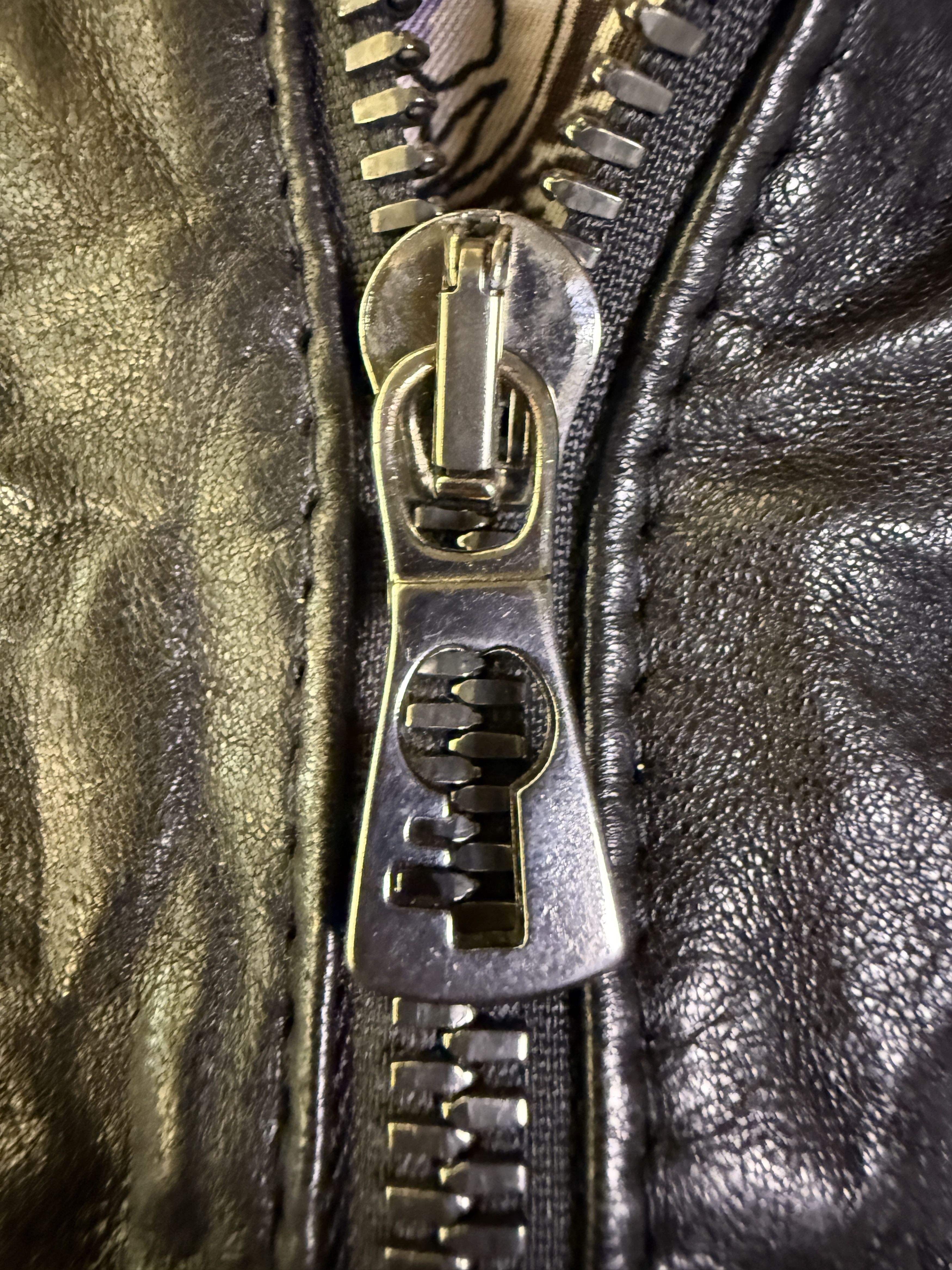 Leather Benheart Firenze Zip Crinkle Leather Hoodie Size M / US 6-8 / IT 42-44 - 3 Thumbnail
