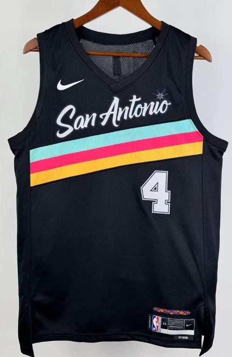 NBA 26 San Antonio Spurs #4 De'Aaron Fox Jersey Size US S / EU 44-46 / 1 - 1 Thumbnail