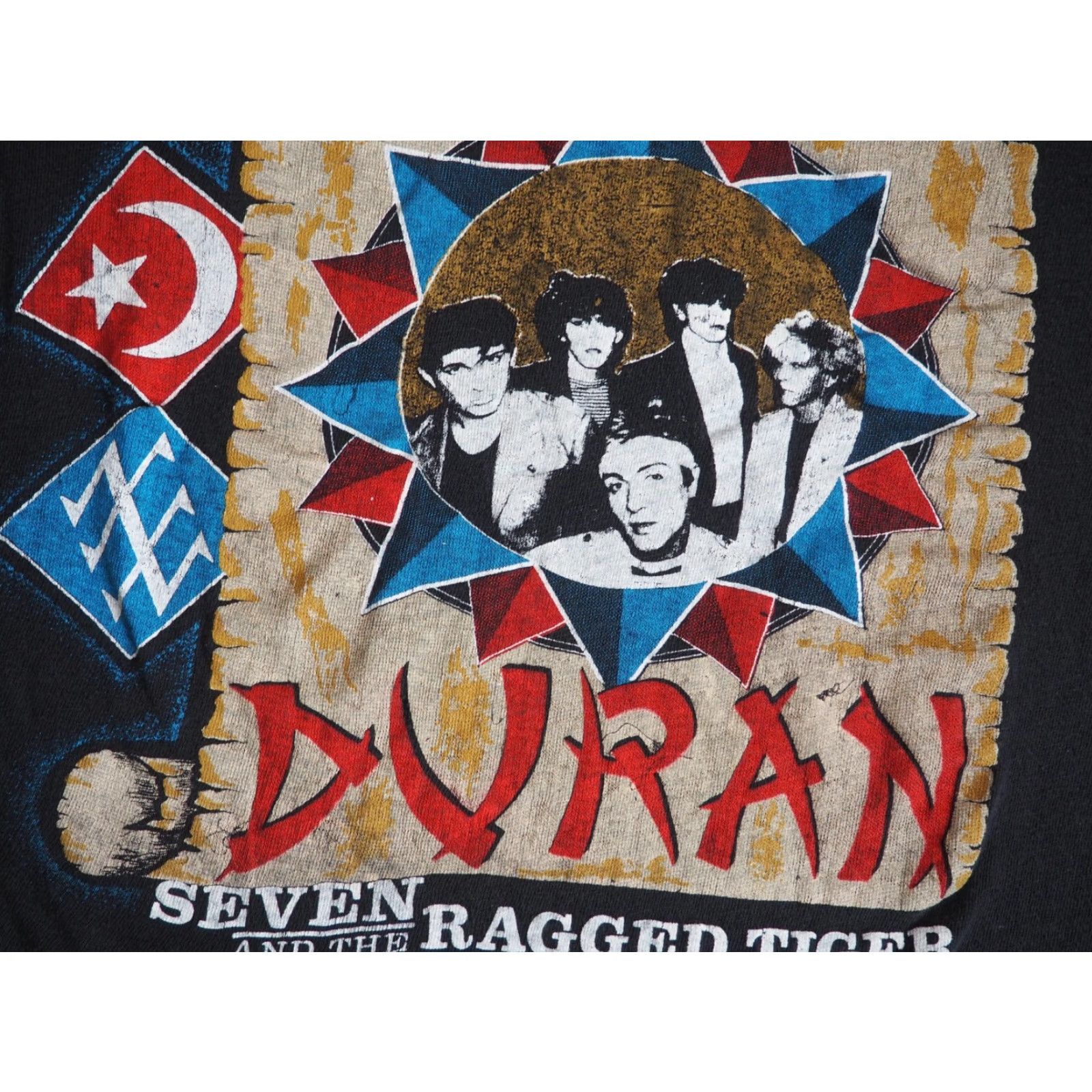 Vintage VINTAGE Duran Duran Seven Ragged Tiger Rock Black Band Tee T-Shirt M Unbranded 80s Graphic Tee Womens/Men? Size US M / EU 48-50 / 2 - 3 Thumbnail