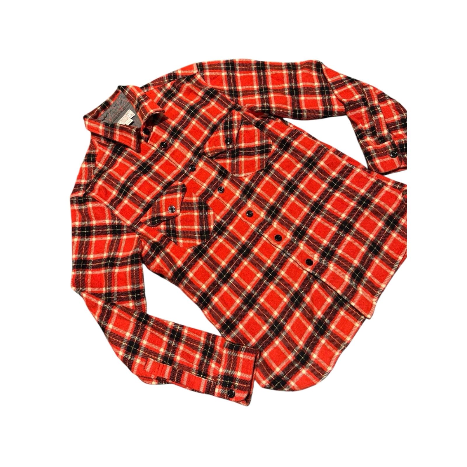 Wallace & Barnes Wallace & Barnes Heavyweight Flannel Shirt Plaid Men S Regular Cotton Multicolor Long Sleeve Button-Up with Pockets Size US S / EU 44-46 / 1 - 3 Thumbnail