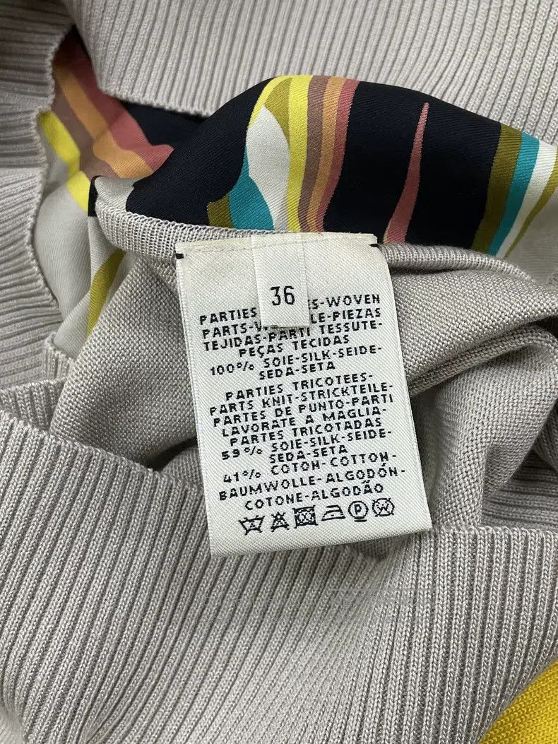 Hermes Hermes Silk Print Patch Knitted Long Sleeve Top Size XS / US 0-2 / IT 36-38 - 4 Thumbnail