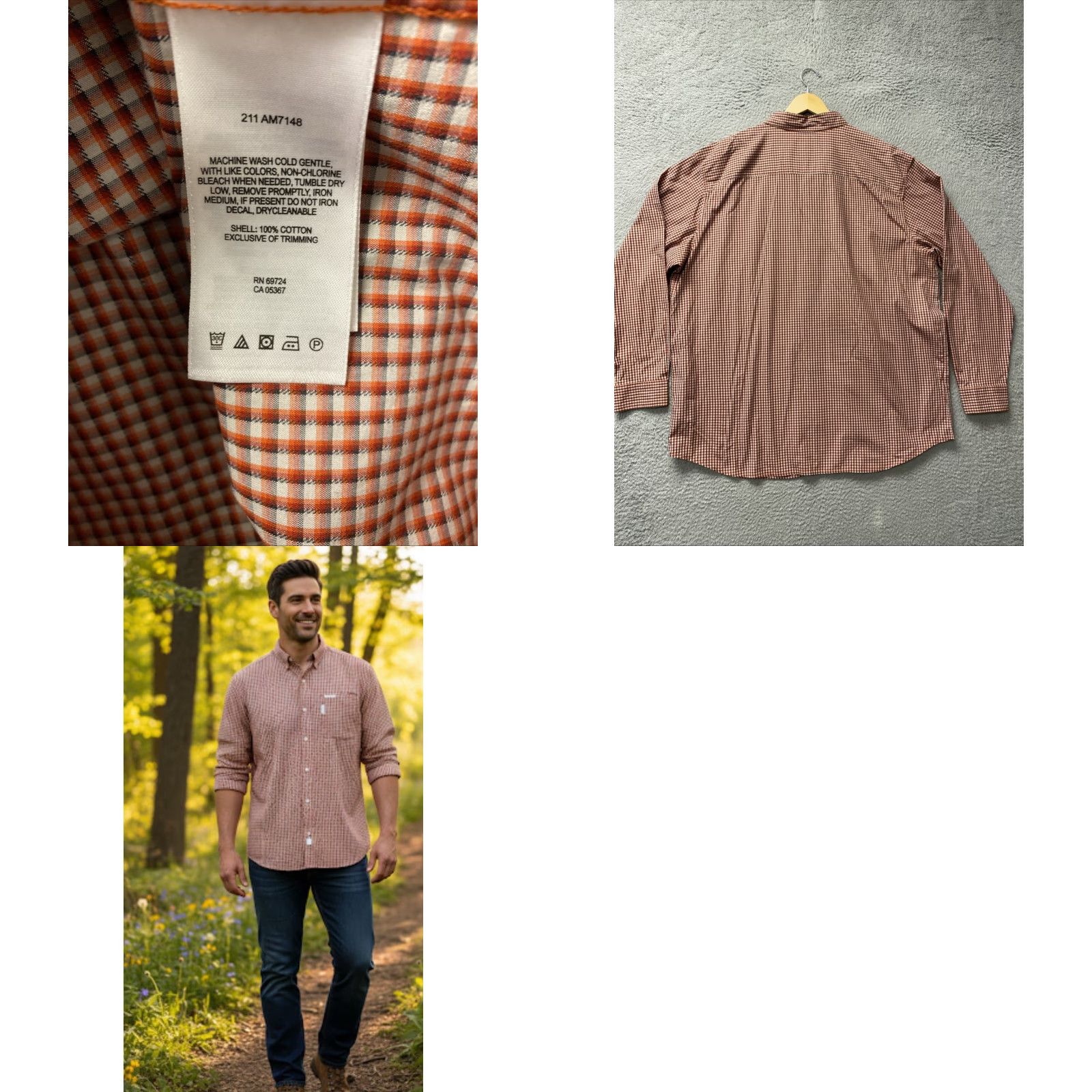 Vintage COLUMBIA Red Check Button-Up Shirt Long Sleeve Men’s 2XL Cotton Size US XXL / EU 58 / 5 - 8 Thumbnail