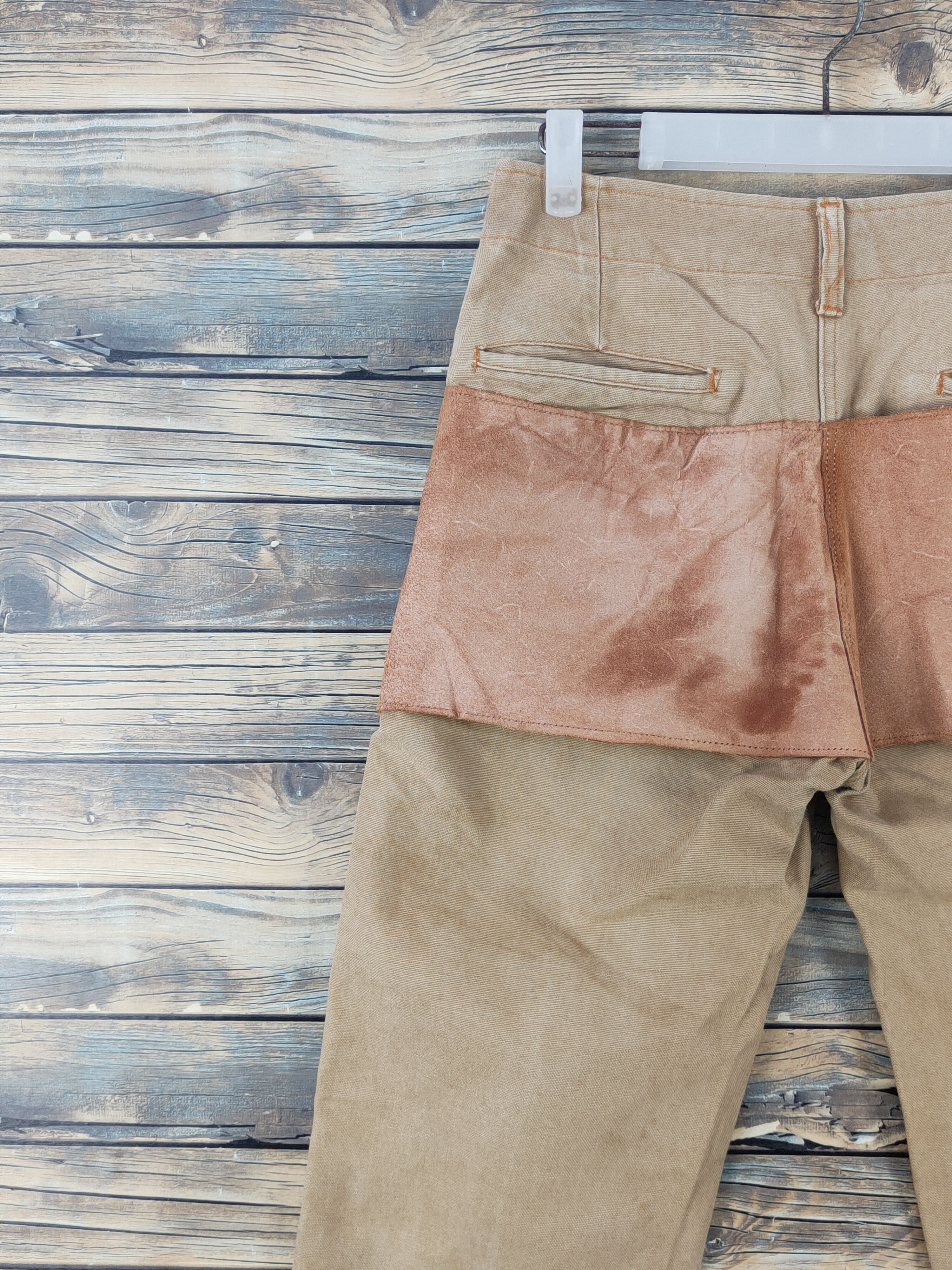 Vintage Collegiate Brown leather back vintage Casual Pants #W1585 Size US 28 / EU 44 - 8 Thumbnail