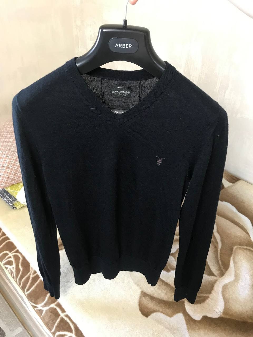 Allsaints 🔥 Allsaints Spitalfields 100% Wool Merino V Neck Sweater Size US S / EU 44-46 / 1 - 5 Thumbnail