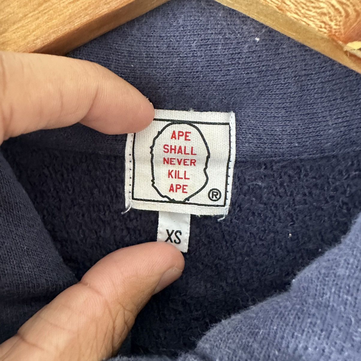 Bape Bape Ape Shall Never Kill Ape Button Collar Sweatshirt Size US XS / EU 42 / 0 - 11 Thumbnail