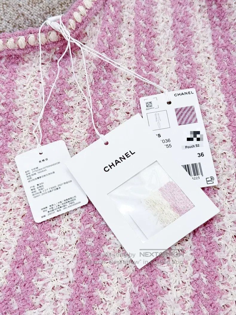 Chanel Chanel Twill fine glitter diamond buckle strap dress Size XS / US 0-2 / IT 36-38 - 4 Thumbnail
