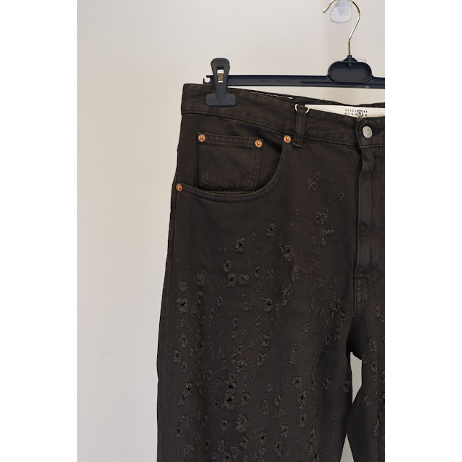 Maison Margiela o1rshd1 Distressed Jeans in Brown Size US 33 - 3 Thumbnail