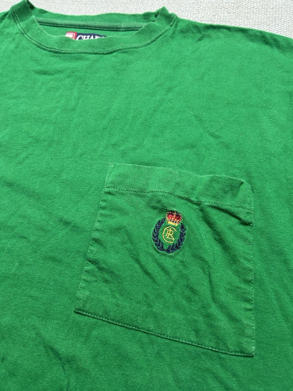 Vintage Chaps Ralph Lauren pocket t shirt blank emerald cotton large Size US L / EU 52-54 / 3 - 2 Thumbnail