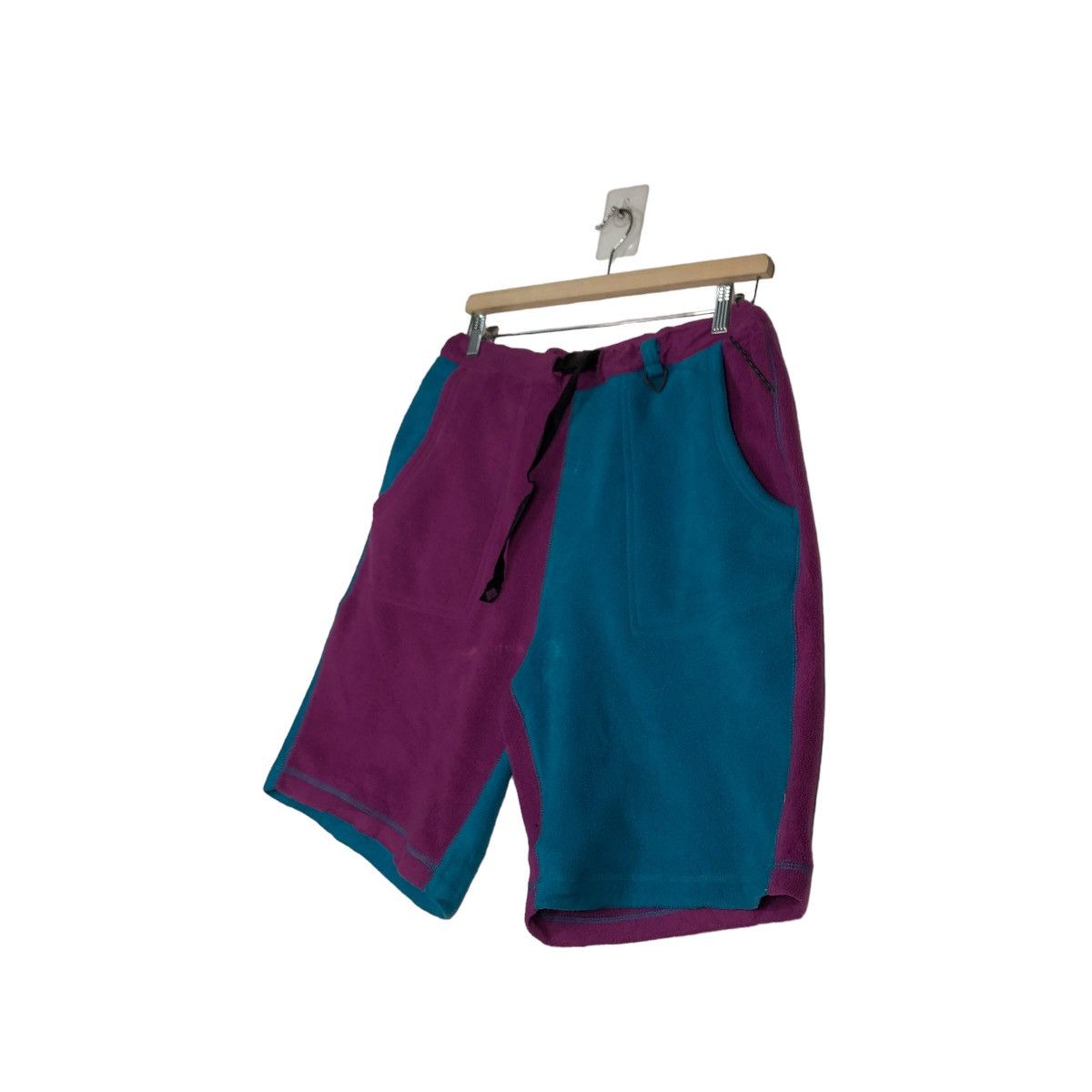 Japanese Brand 🔥Vtg Colour Block Short Pants Fleece Columbia Size US 30 / EU 46 - 2 Thumbnail