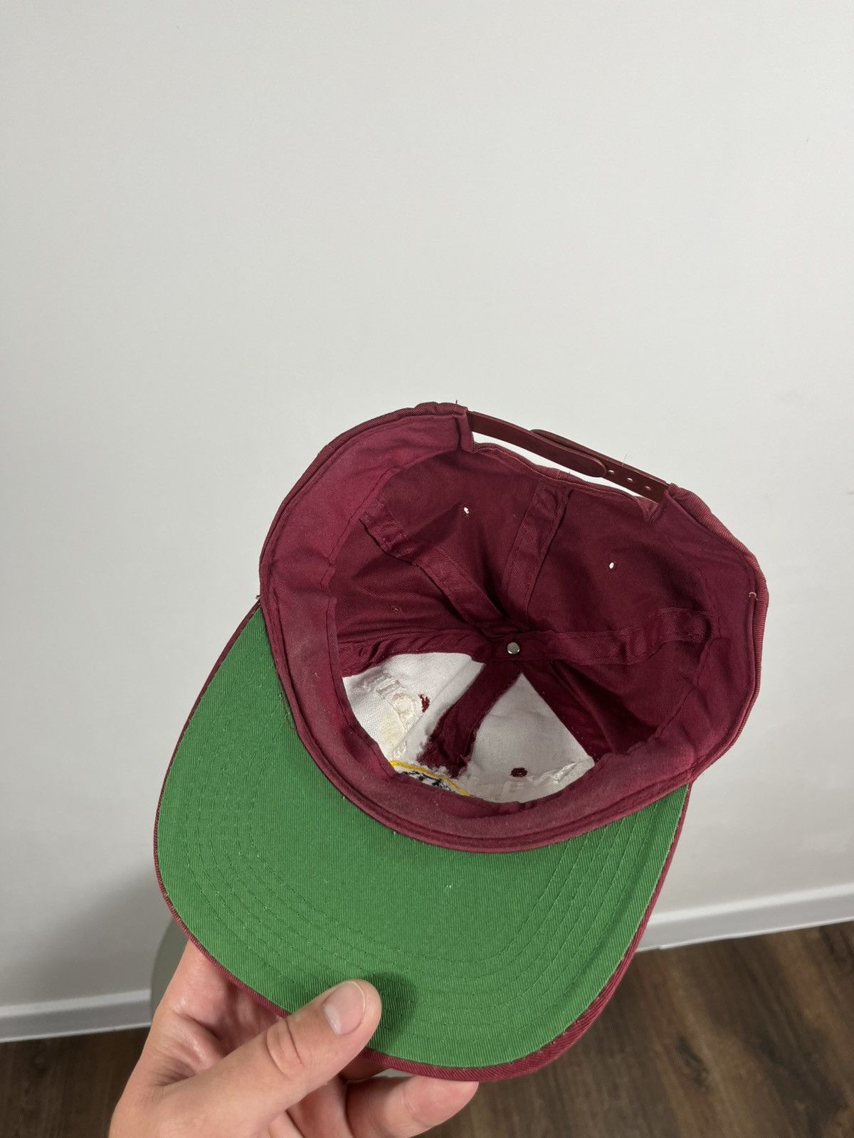 NFL × Vintage Vintage Washington Redskins Cap Hat Green Brim Snapback NFL Size ONE SIZE - 7 Thumbnail