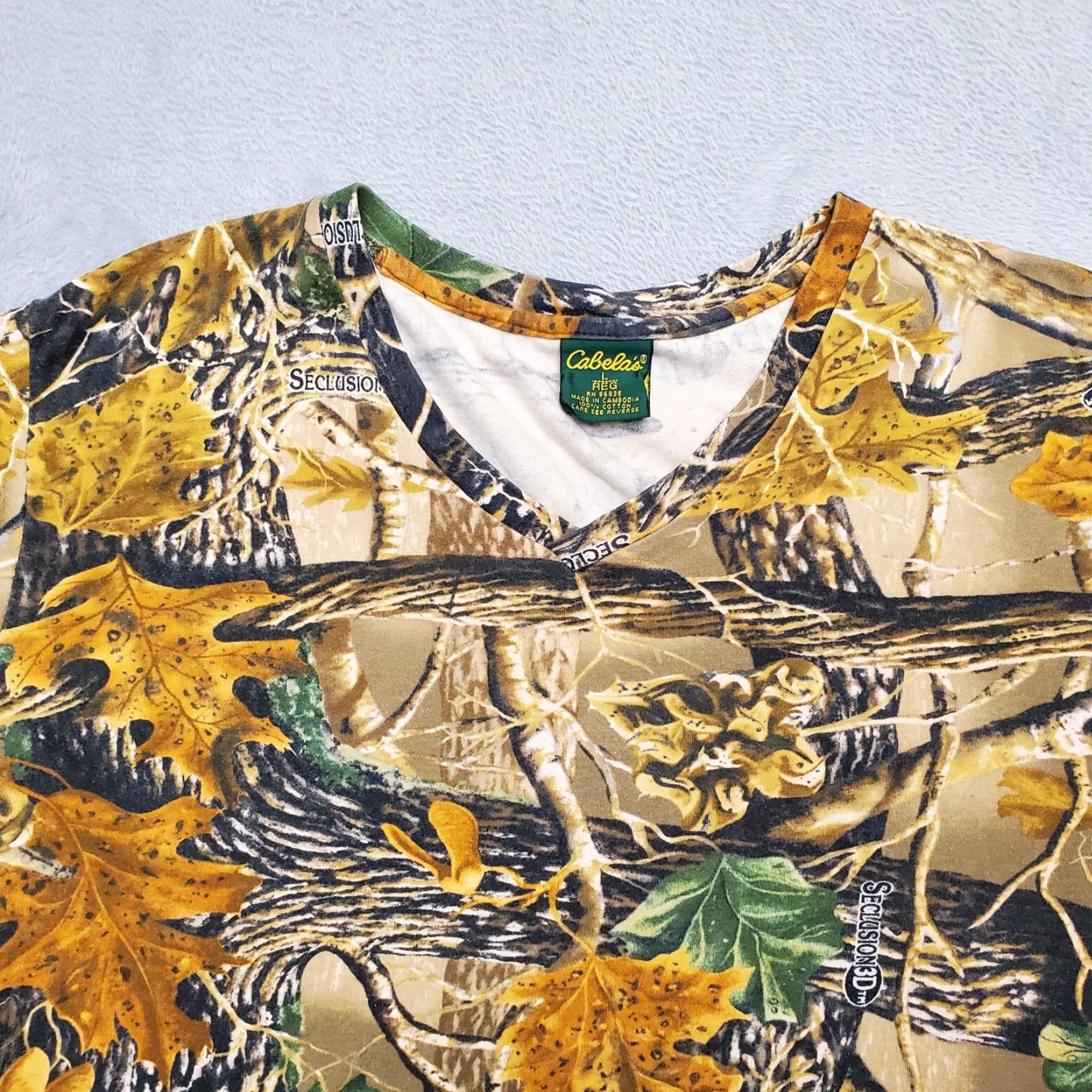 Vintage Vintgage Cabelas Shirt Women L Brown Green Camo Long Sleeve Tee Seclusion 3D Tee Size L / US 10 / IT 46 - 2 Thumbnail