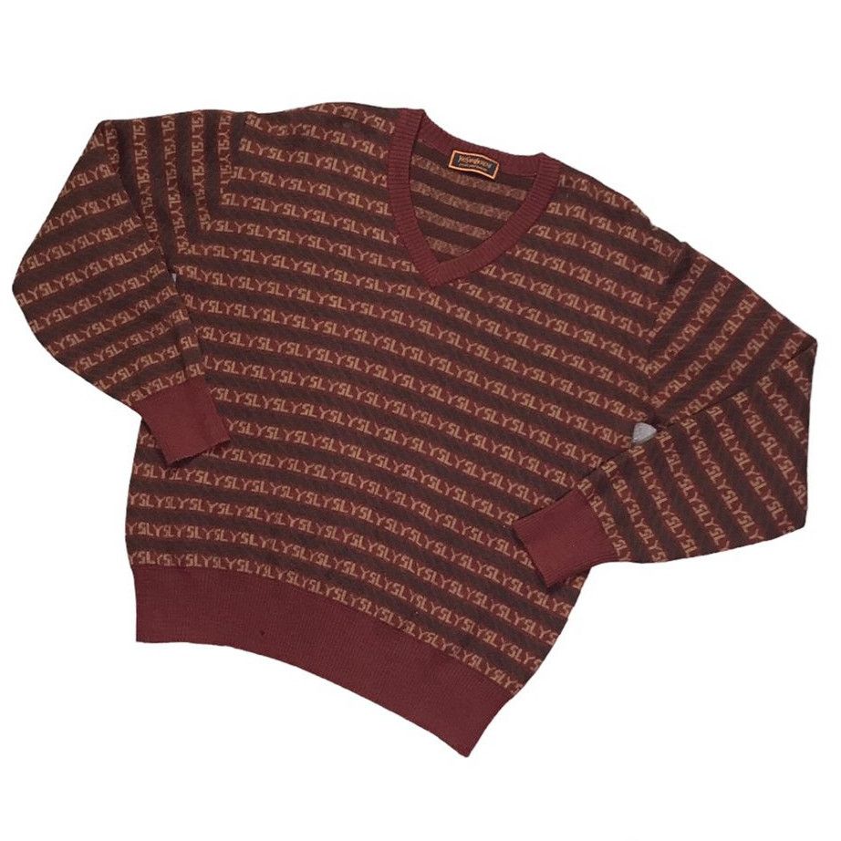 Vintage Vintage All Over Print Yves Saint Lauren Knit Wear Size US M / EU 48-50 / 2 - 1 Thumbnail