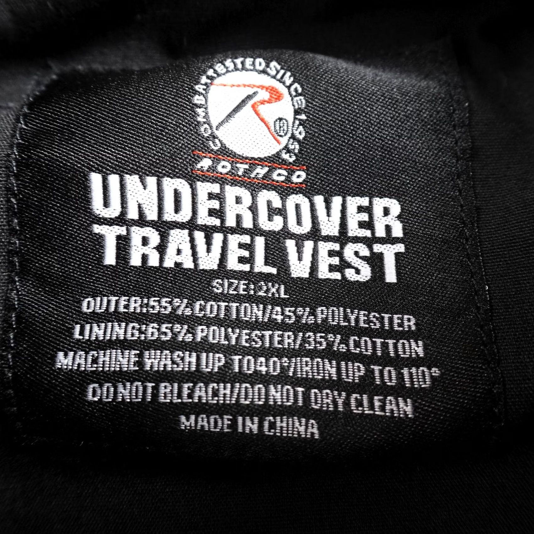Rothco Rothco Vest Mens 2XL Black Undercover Travel Tactical Utility Outdoor Combat Top Size 48R - 4 Thumbnail