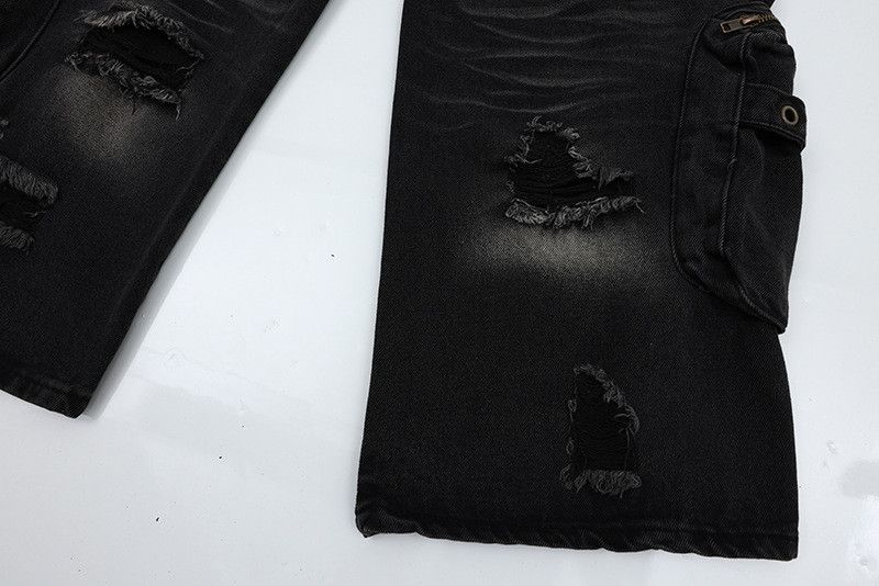 Jean High street style multi-pocket distressed punk loose jeans Size US 34 / EU 50 - 5 Thumbnail