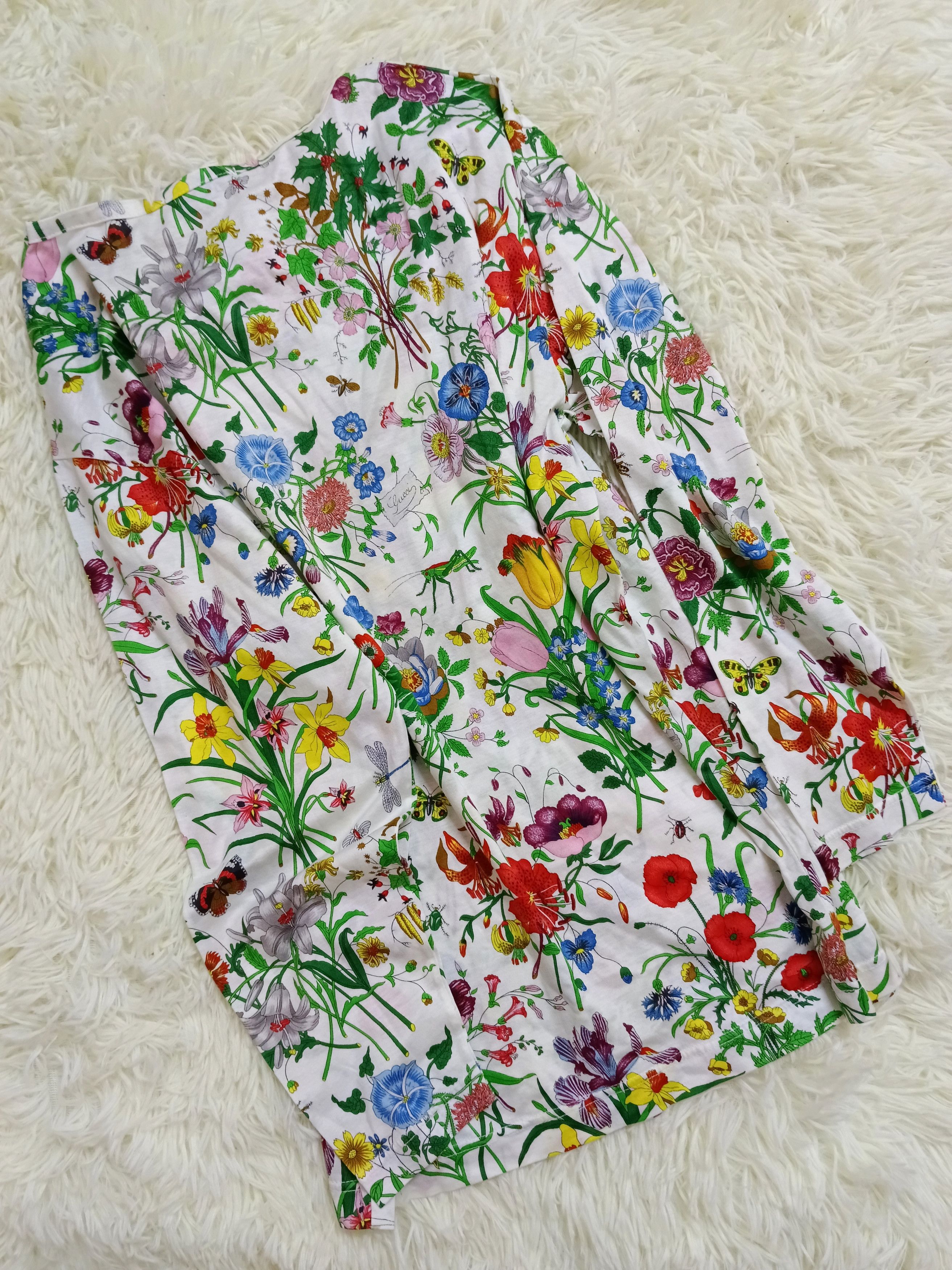 Gucci 80s GUCCI FLORAL LONG SLEEVE Size S / US 4 / IT 40 - 2 Thumbnail