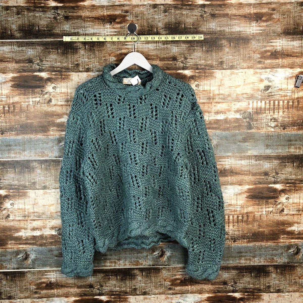 Vintage Japanese Brand crochet vintage Green Knitwear #A1947 Size US M / EU 48-50 / 2 - 1 Thumbnail