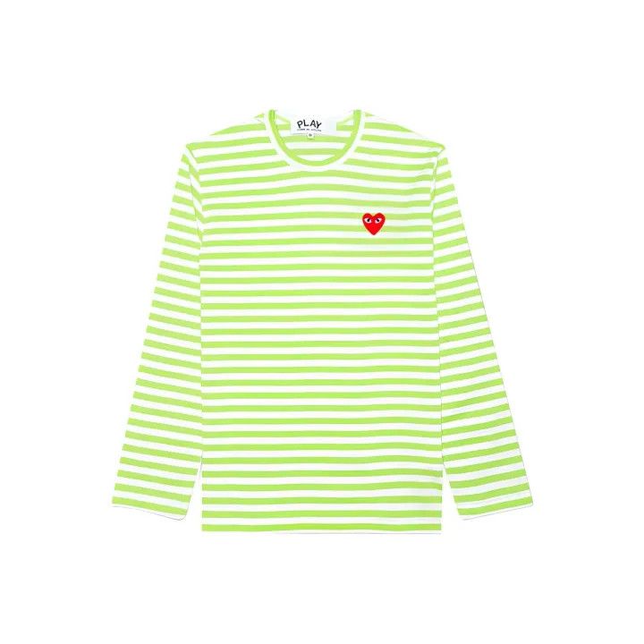 Comme des Garcons Comme Des Garcons Play Striped Long Sleeve T-Shirt 0079 Size US S / EU 44-46 / 1 - 1 Thumbnail