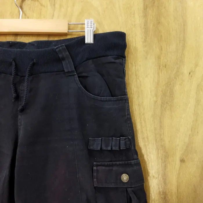 Japanese Brand WITTY PITTY CROPEP BLACK CARGO PANTS Size US 30 / EU 46 - 5 Thumbnail
