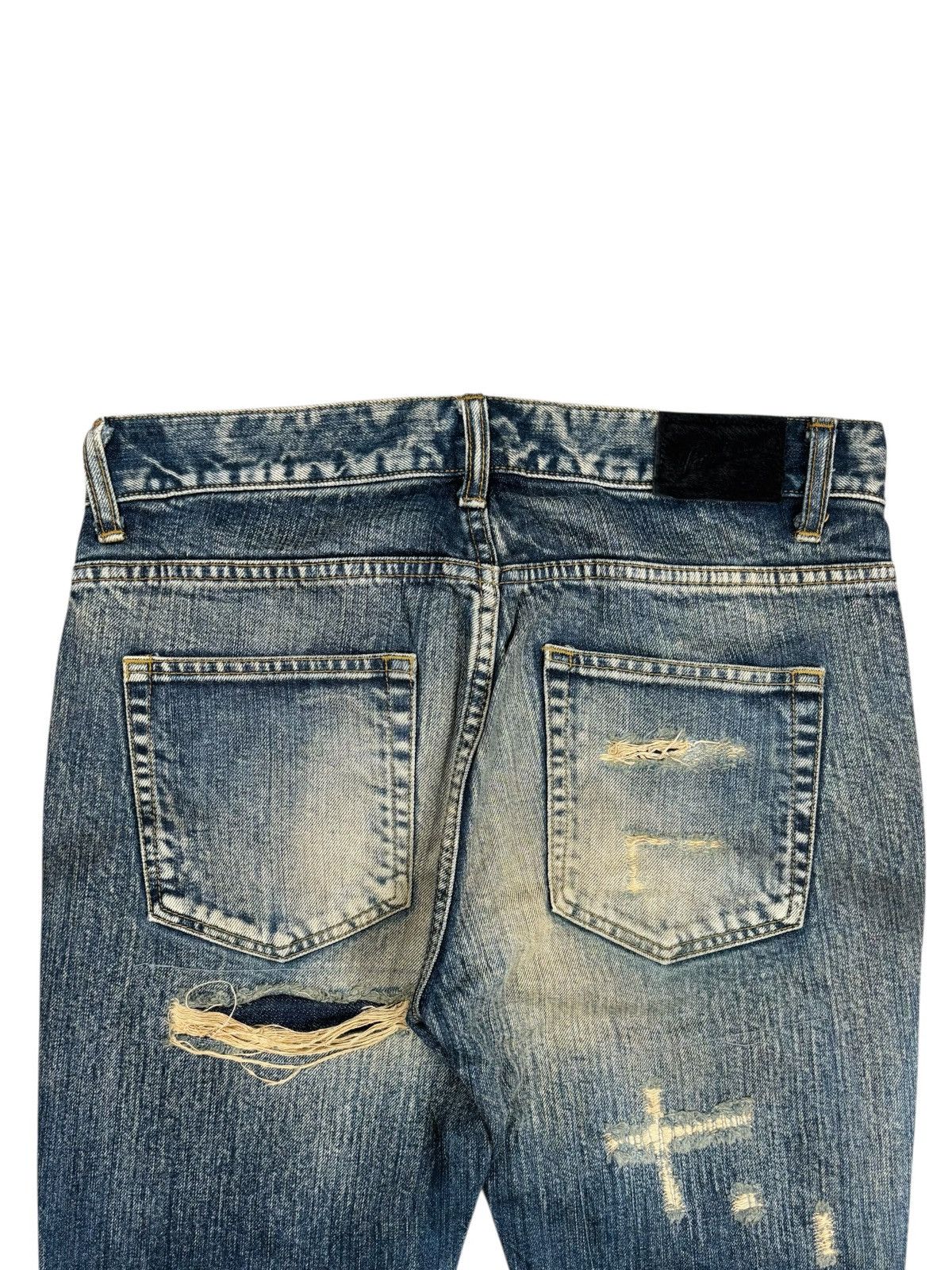 JACKROSE Archive Jackrose - Crash Denim Pants Size US 29 - 6 Thumbnail