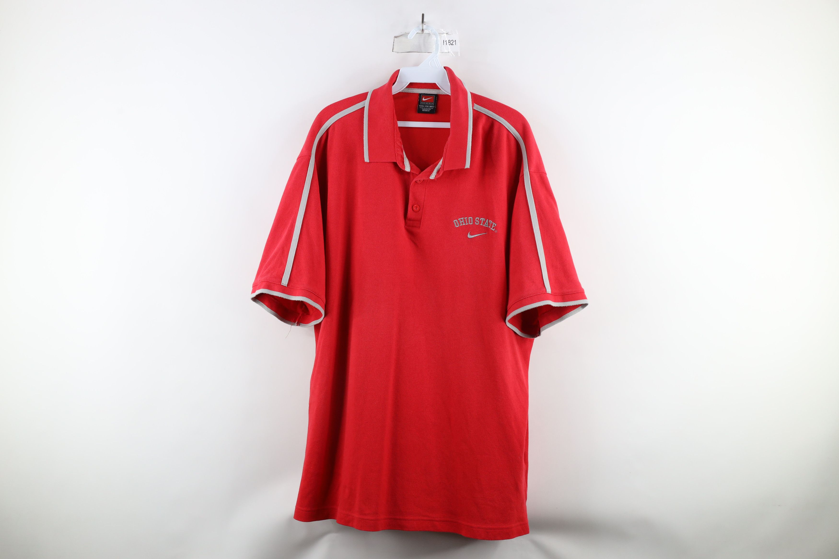 Nike × Vintage Vintage Nike Mens Swoosh Ohio State University Golf Polo Size US XXL / EU 58 / 5 - 1 Thumbnail